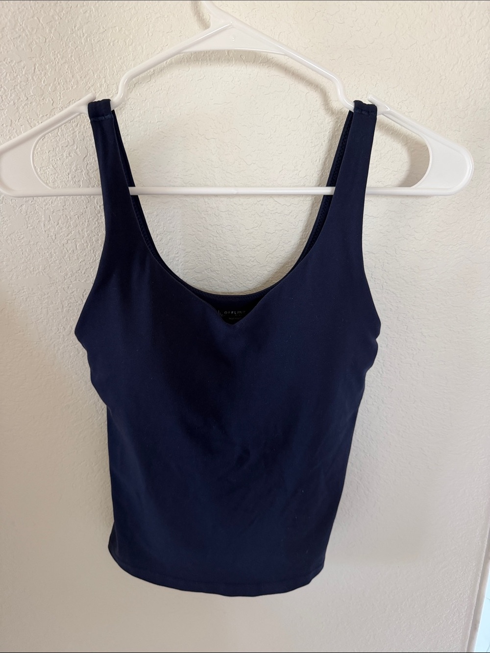 aerie Navy Scoop Neck Tank Top